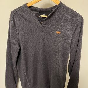 Levi Mens Flannel Henley